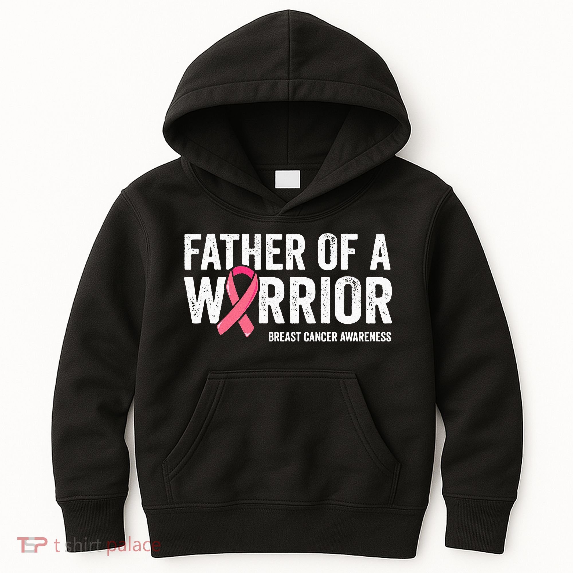 Father Of A Warrior Father Breast Cancer Dad Kids Hoodie