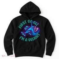 First Of All I'm A Delight Anglerfish Funny Fish Hoodie thumb 0
