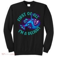 First Of All I'm A Delight Anglerfish Funny Fish Sweatshirt thumb 0
