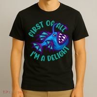 First Of All I'm A Delight Anglerfish Funny Fish T-Shirt thumb 3