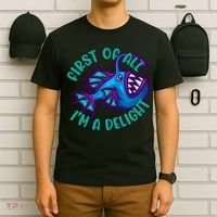 First Of All I'm A Delight Anglerfish Funny Fish T-Shirt thumb 6