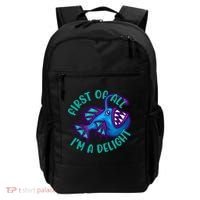First Of All I'm A Delight Anglerfish Funny Fish Backpack thumb 0