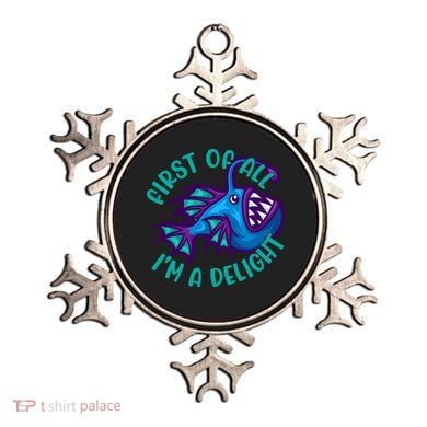 First Of All I'm A Delight Anglerfish Funny Fish Ornament