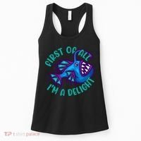 First Of All I'm A Delight Anglerfish Funny Fish Women's Tank Top thumb 0