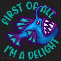 First Of All I'm A Delight Anglerfish Funny Fish Hat thumb 2