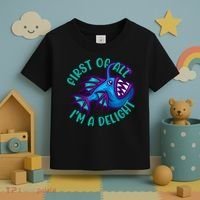 First Of All I'm A Delight Anglerfish Funny Fish Toddler T-Shirt thumb 3