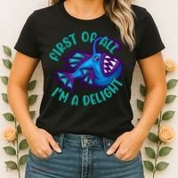 First Of All I'm A Delight Anglerfish Funny Fish Women's T-Shirt thumb 2
