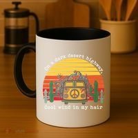 Funny On A Dark Desert Highway Retro 1 Coffee Mug thumb 4