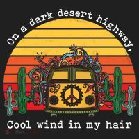 Funny On A Dark Desert Highway Retro 1 Beanie thumb 2