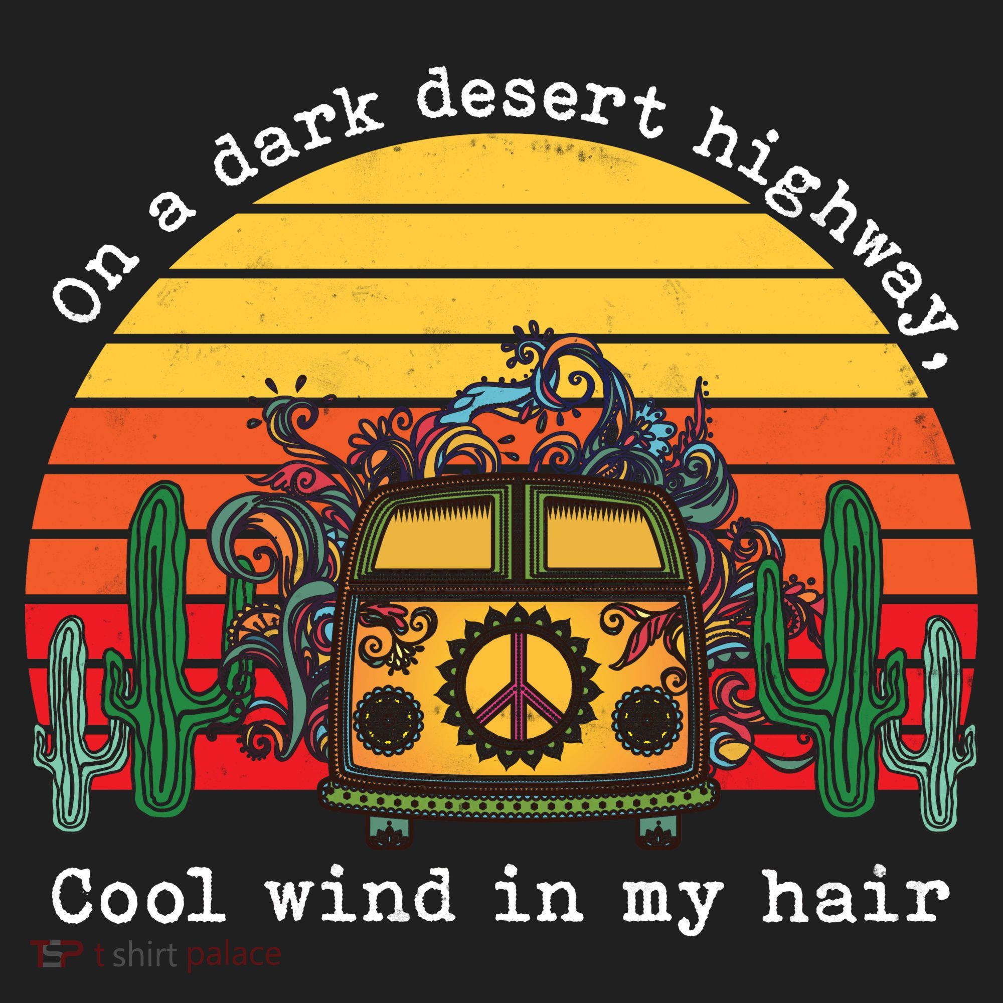 Funny On A Dark Desert Highway Retro 1 Beanie