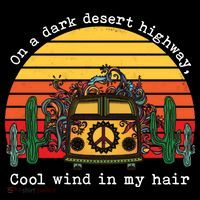 Funny On A Dark Desert Highway Retro 1 Ornament thumb 1