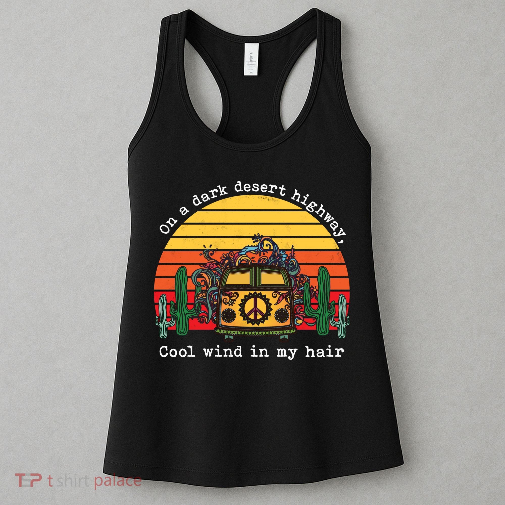 Funny On A Dark Desert Highway Retro 1 Women's Tank Top