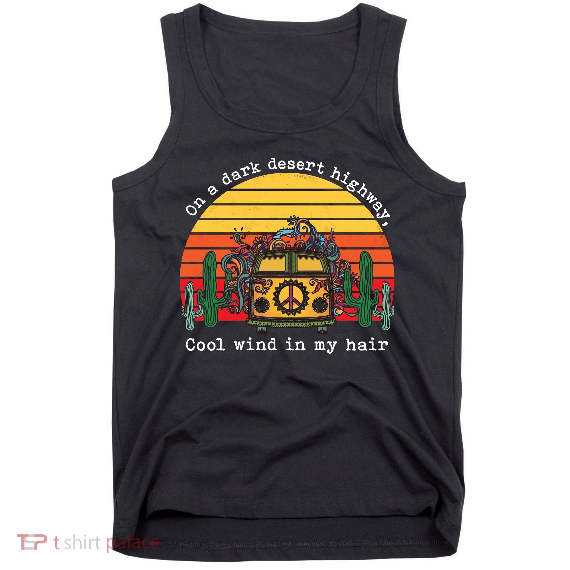 Funny On A Dark Desert Highway Retro 1 Tank Top