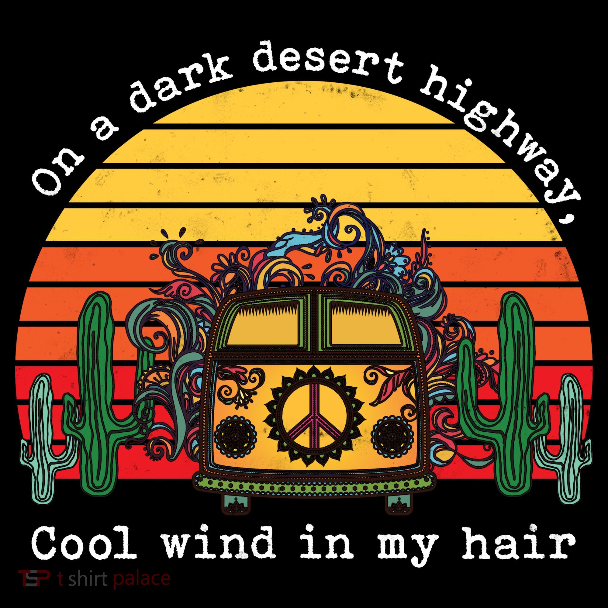 Funny On A Dark Desert Highway Retro 1 Visor