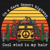 Funny On A Dark Desert Highway Retro 1 Kids Long Sleeve Shirt thumb 2