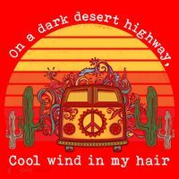 Funny On A Dark Desert Highway Retro 1 Santa Hat thumb 1