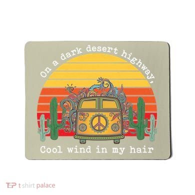 Funny On A Dark Desert Highway Retro 1 Mousepad