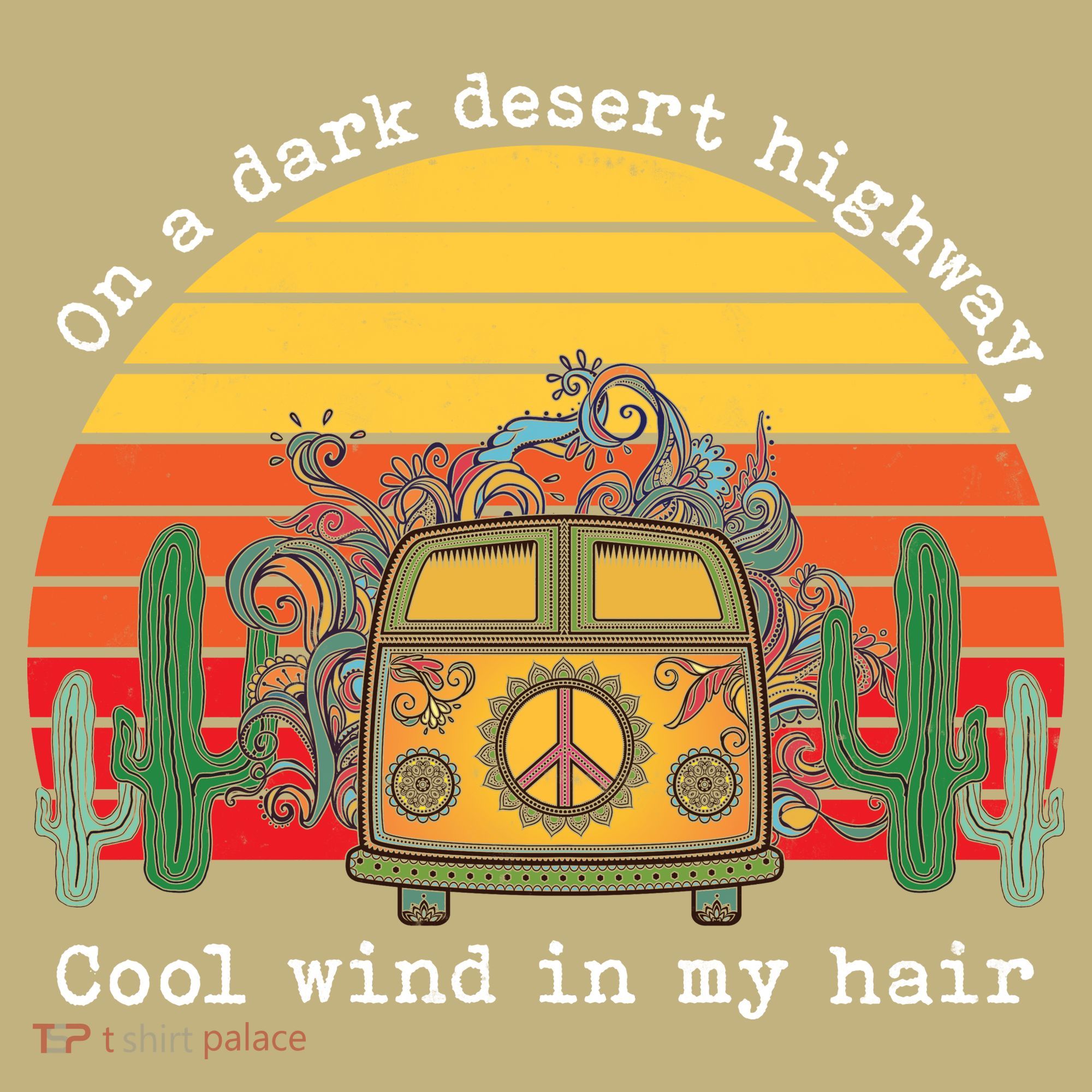 Funny On A Dark Desert Highway Retro 1 Mousepad