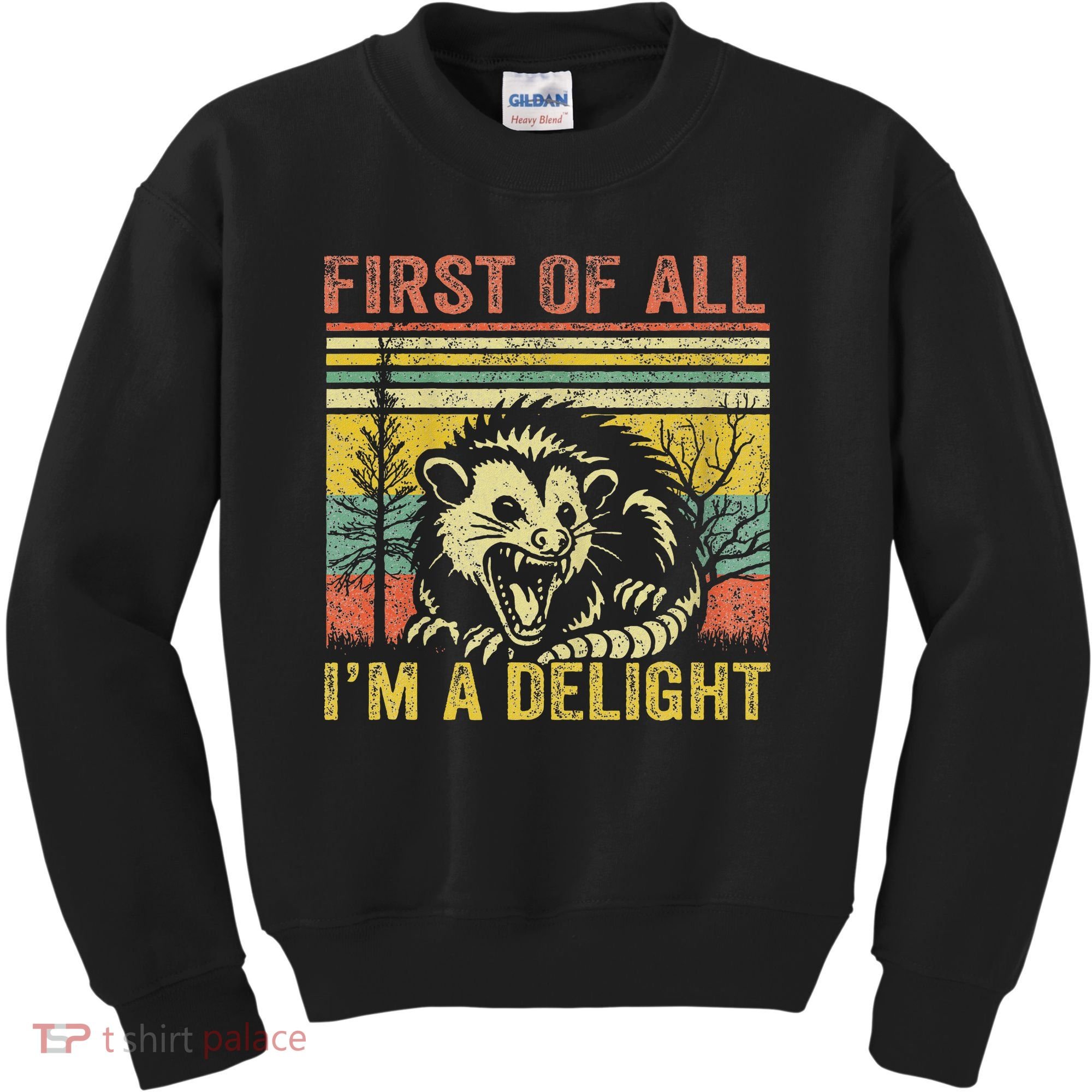 First Of All IM A Delight Funny Quote Kids Sweatshirt