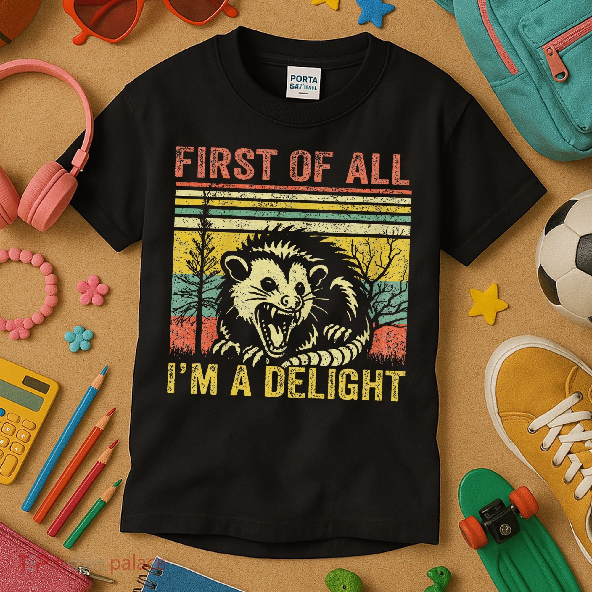 First Of All IM A Delight Funny Quote Kids T-Shirt