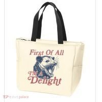 First Of All IM A Delight Funny Angry Opossum Possum Tote Bag thumb 3