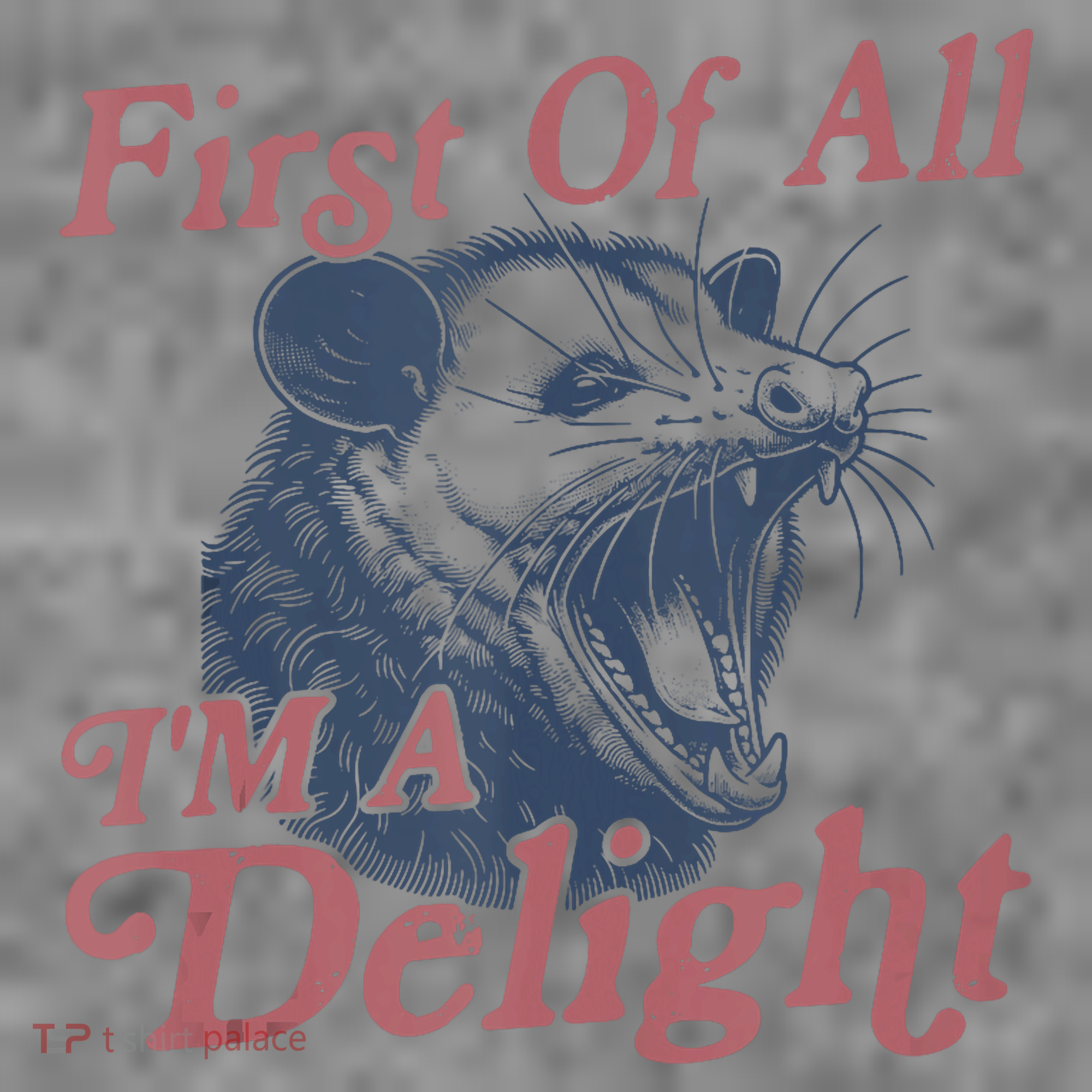 First Of All IM A Delight Funny Angry Opossum Possum Toddler Hoodie