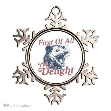 First Of All IM A Delight Funny Angry Opossum Possum Ornament