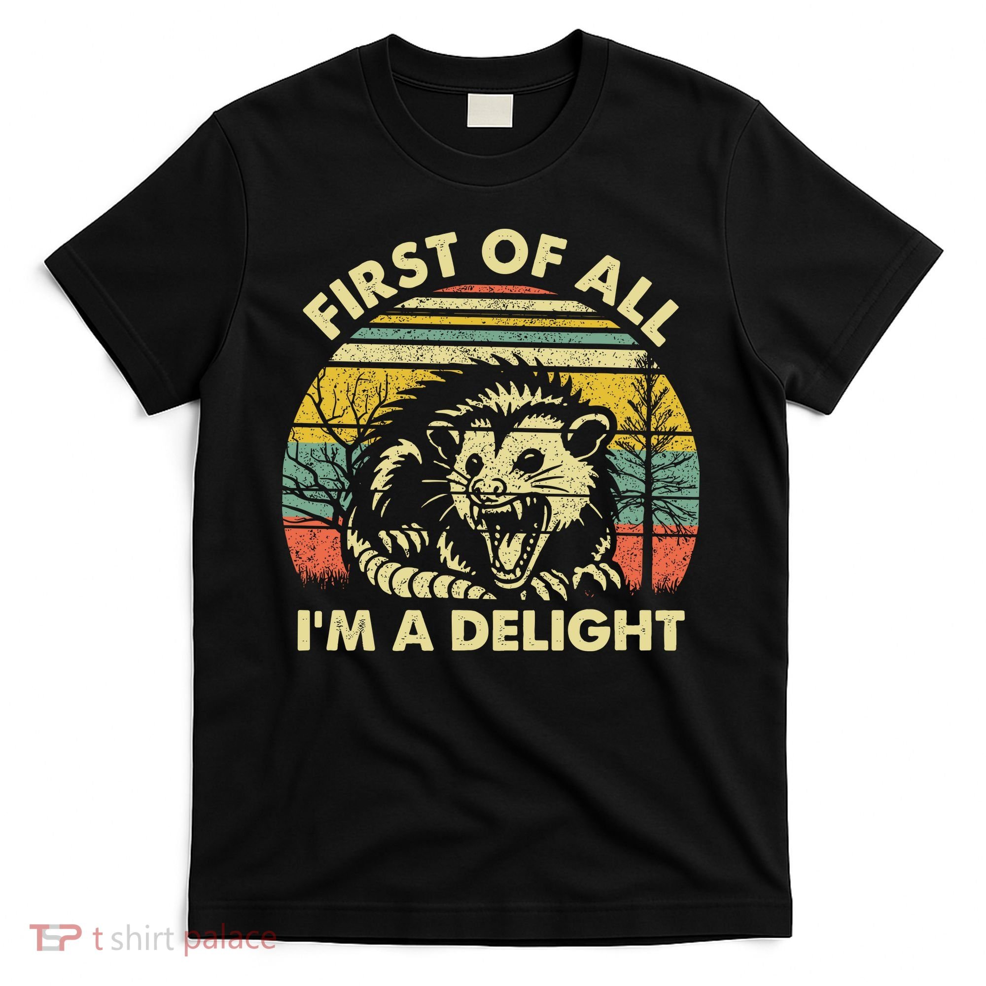First Of All Im A Delight Sarcastic Angry Opossum Lover T-Shirt