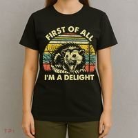 First Of All Im A Delight Sarcastic Angry Opossum Lover T-Shirt thumb 4