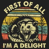 First Of All Im A Delight Sarcastic Angry Opossum Lover Beanie thumb 2