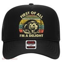 First Of All Im A Delight Sarcastic Angry Opossum Lover Hat thumb 0