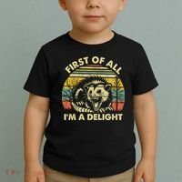 First Of All Im A Delight Sarcastic Angry Opossum Lover Toddler T-Shirt thumb 2