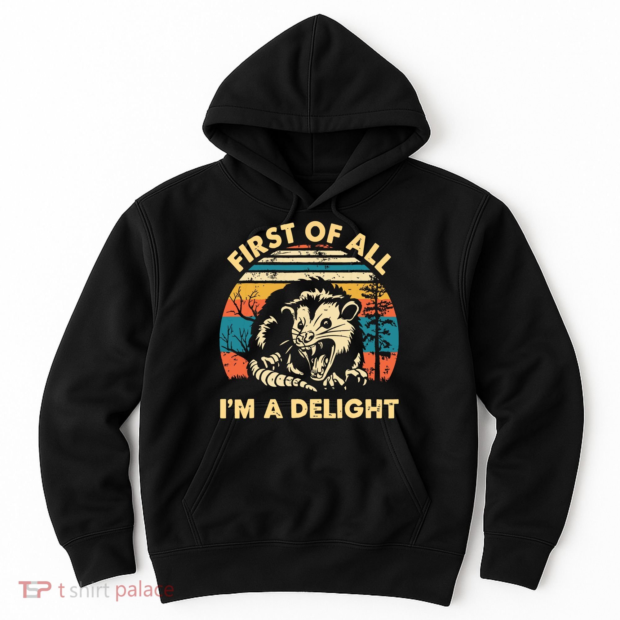 First Of All Im A Delight Opossum Possum Hoodie