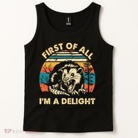 First Of All Im A Delight Opossum Possum Tank Top thumb 2