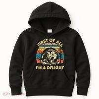 First Of All Im A Delight Opossum Possum Kids Hoodie thumb 0
