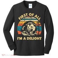 First Of All Im A Delight Opossum Possum Kids Long Sleeve Shirt thumb 0