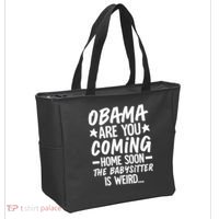 Funny Obama Are You Coming Home Babysitter Meme Tote Bag thumb 2
