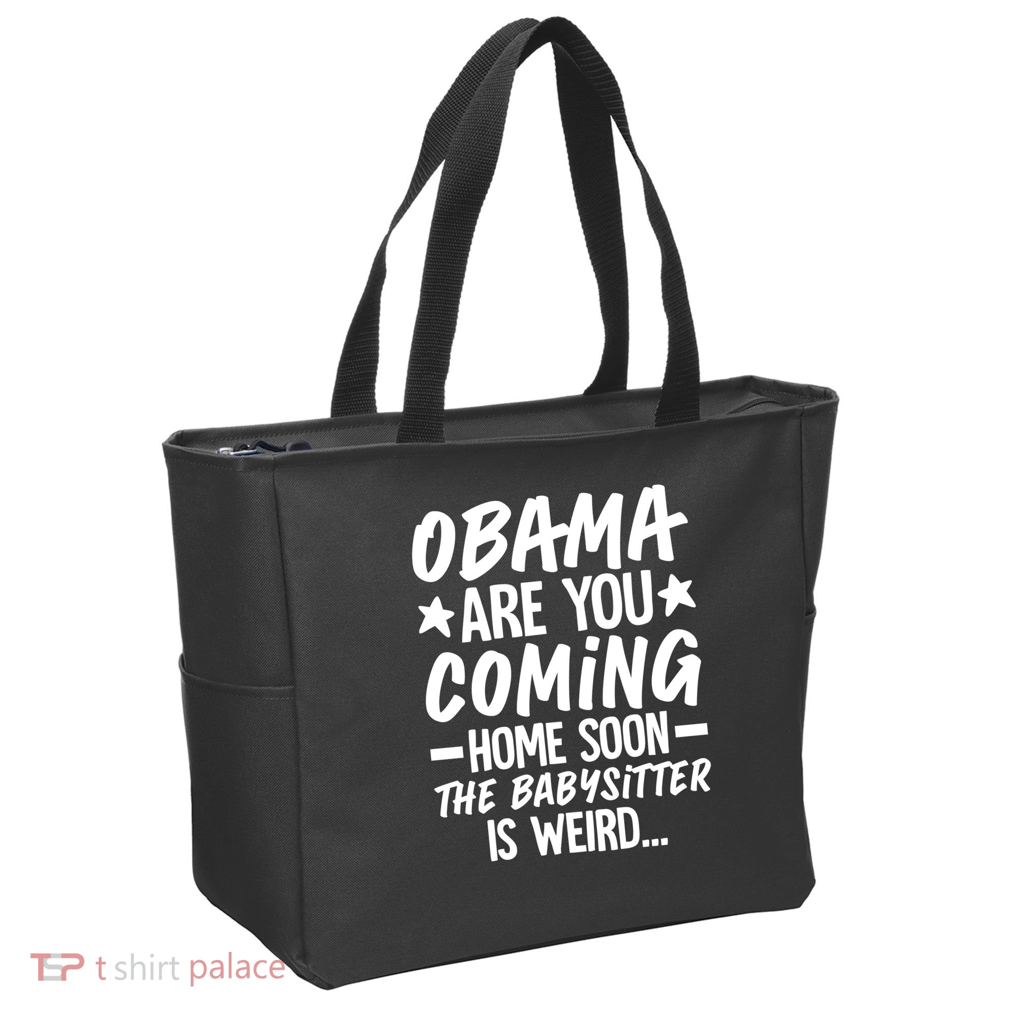 Funny Obama Are You Coming Home Babysitter Meme Tote Bag