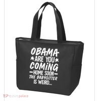 Funny Obama Are You Coming Home Babysitter Meme Tote Bag thumb 3