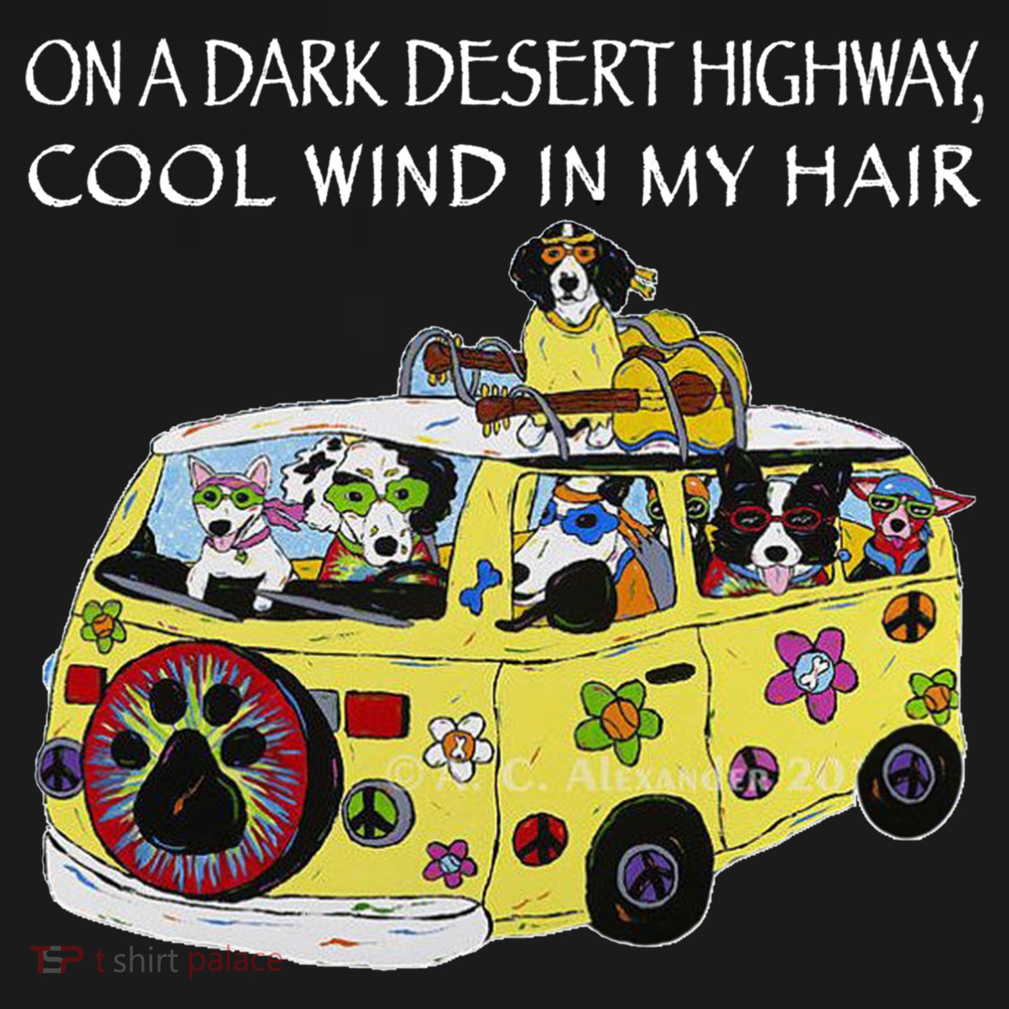Funny On A Dark Desert Highway Dog Feel Cool Wind In My Hair Gift Women's Hoodie