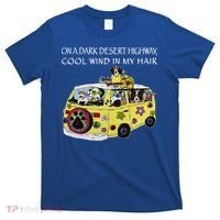 Funny On A Dark Desert Highway Dog Feel Cool Wind In My Hair Gift T-Shirt thumb 0
