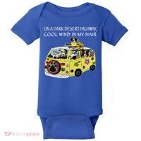 Funny On A Dark Desert Highway Dog Feel Cool Wind In My Hair Gift Baby Bodysuit thumb 0