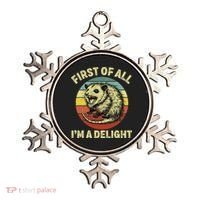 First Of All IM A Delight Women Funny Possum Opossum Ornament thumb 0