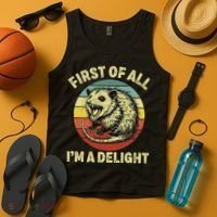 First Of All IM A Delight Women Funny Possum Opossum Tank Top thumb 4