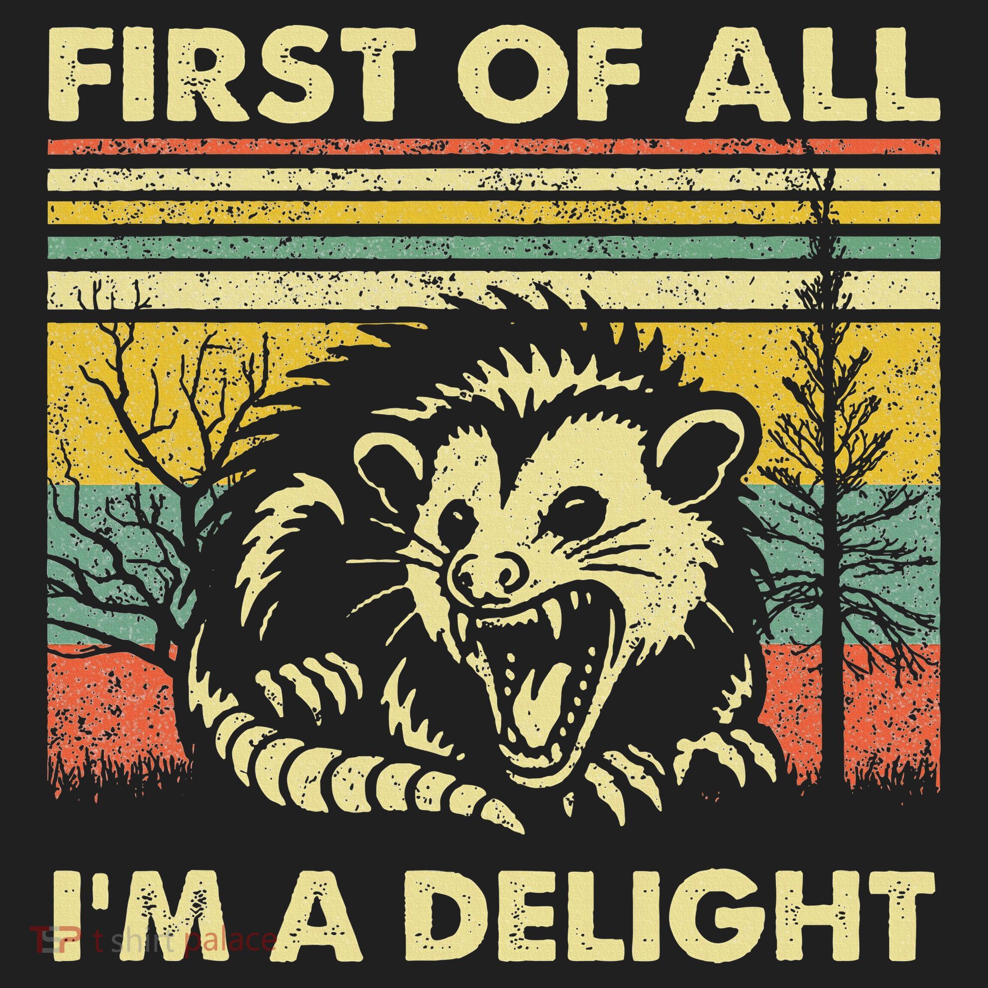 First Of All IM A Delight Sarcastic Angry Opossum Lover Women's Sweatshirt