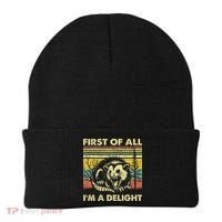 First Of All IM A Delight Sarcastic Angry Opossum Lover Beanie thumb 0
