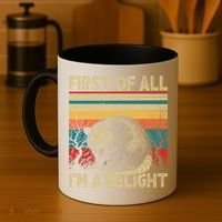 First Of All I'm A Delight Sarcastic Angry Opossum Possum  Coffee Mug thumb 4