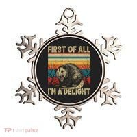 First Of All I'm A Delight Sarcastic Angry Opossum Possum  Ornament thumb 0