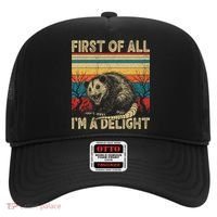 First Of All I'm A Delight Sarcastic Angry Opossum Possum  Hat thumb 0
