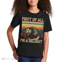 First Of All I'm A Delight Sarcastic Angry Opossum Possum  Kids T-Shirt thumb 2